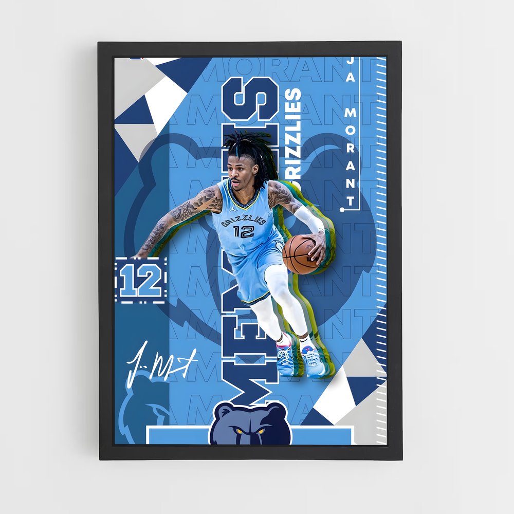 Poster Memphis grizzlies NBA – affiche Basketball (vue 2)